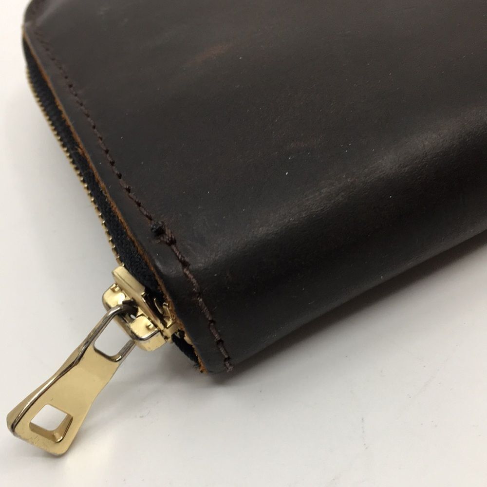 Portland Leather Goods Grizzly Zip Around Accordion Long Wallet - Picture 8 of 17